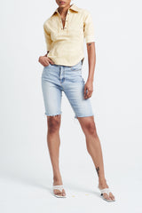 Versatile office casual panel top in cotton poplin, Singapore sustainable alternative fashion LIDO PANEL TOP STUDIO ALTC