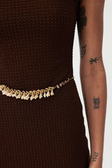 Artisanal beach inspired waist chain with seashells