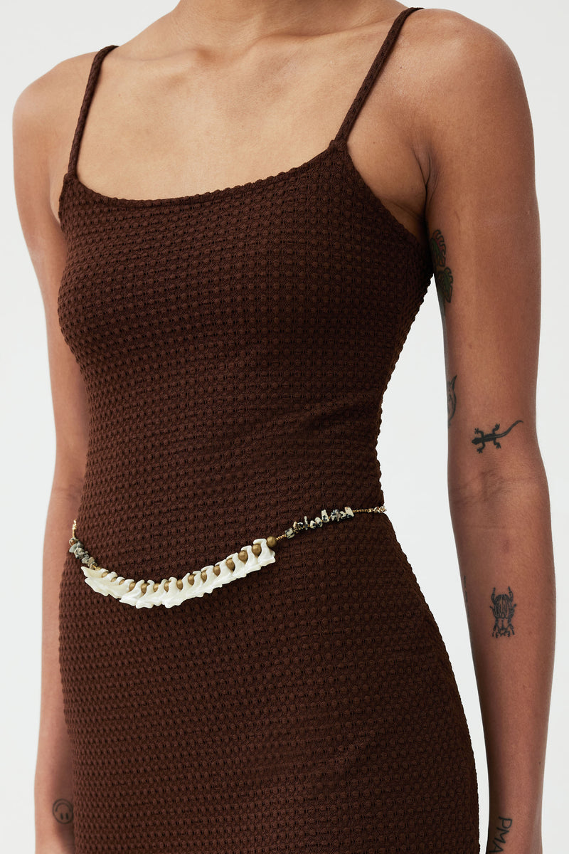 Artisanal beach inspired waist chain by slow fashion brand